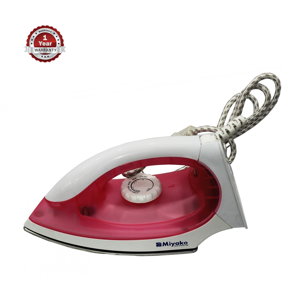 MIYAKO EL-3188C Dry Electric Iron - 1000 Watt - Pink