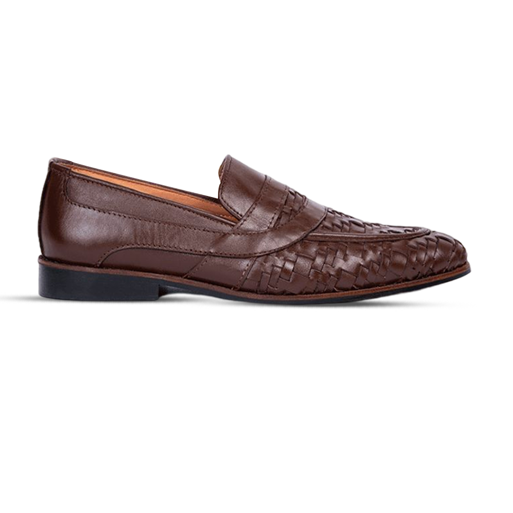 Regals Braided Shoes For Men - RRHB - Brown