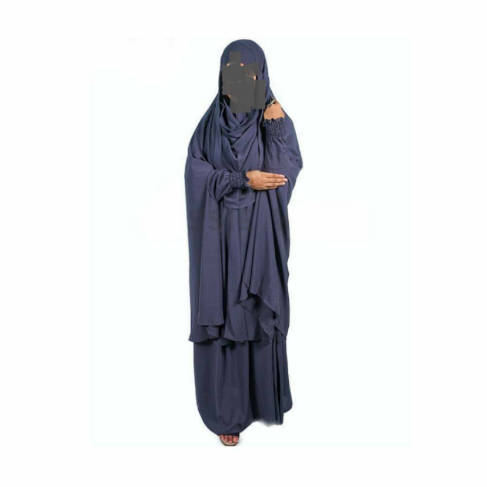 Cherry Khimar With Skirt For Women - Ash