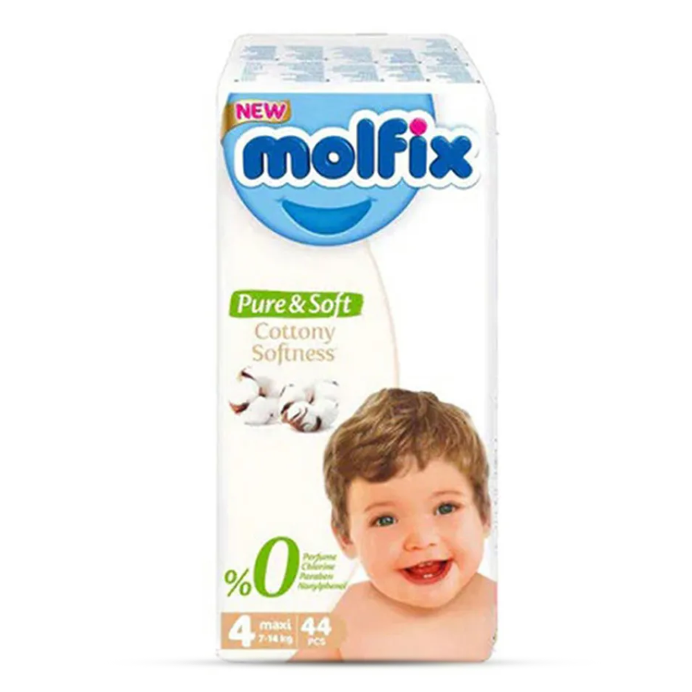 Molfix Pure and Soft Maxi Diaper 7-14 Kg - 44Pcs