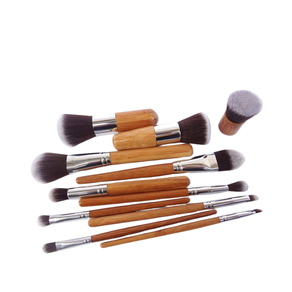 Bellezia Natural Bamboo 11pcs Professional Brush Set