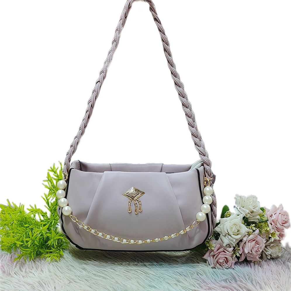 PU Leather Shoulder Bag For Women - Lavender - EF087