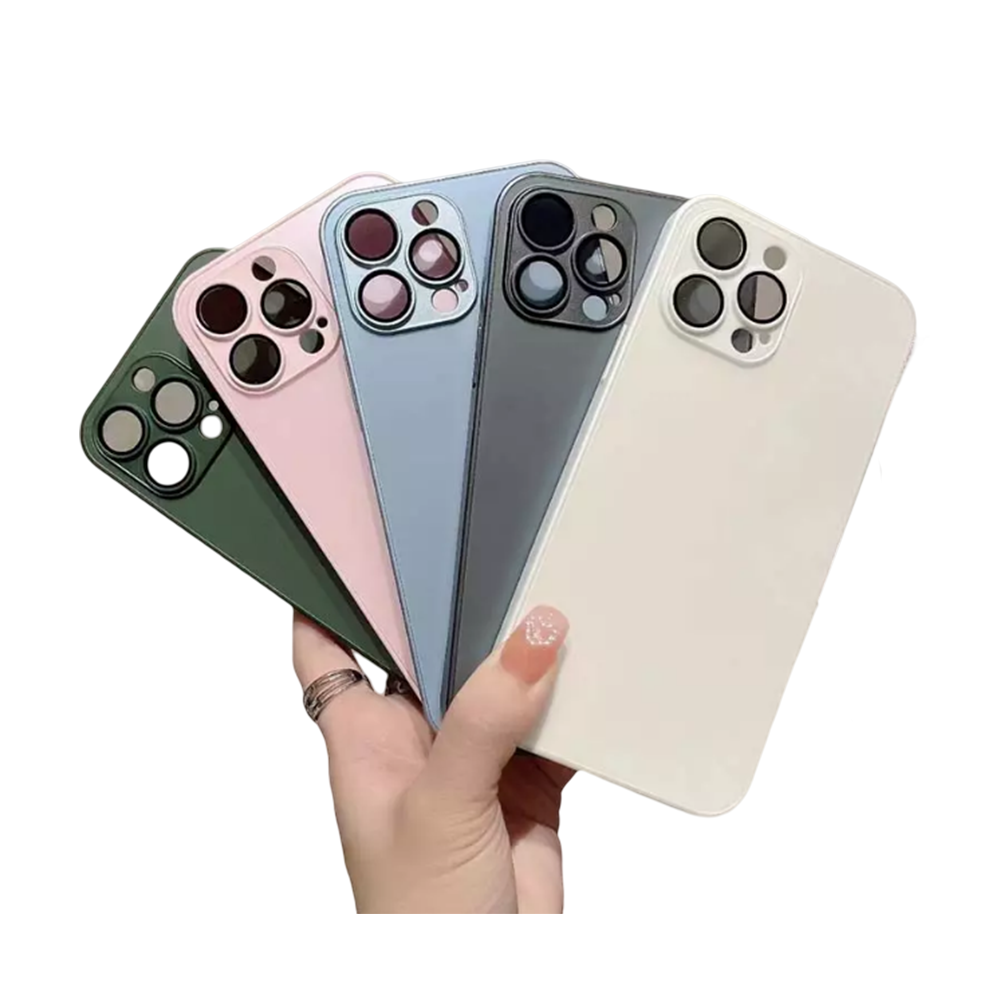 AG Frosted Glass Silicone Case For iPhone - Multicolour