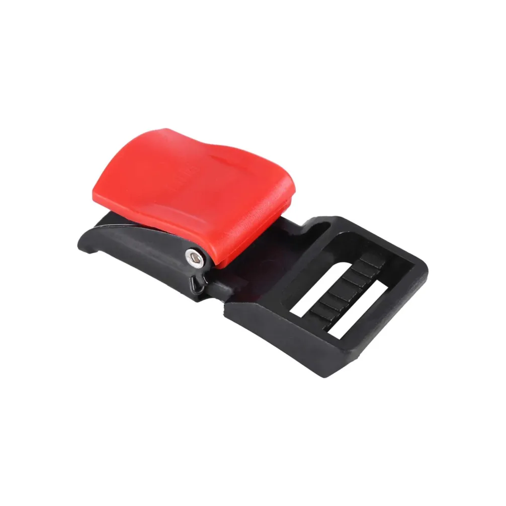 Universal Helmet Chin Strap Lock Black and Red APBD1034