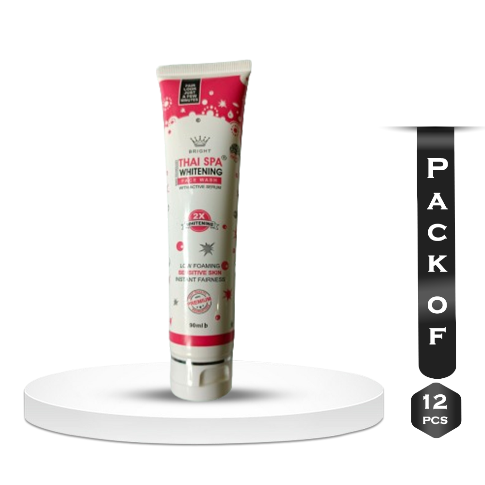 Pack of 12 Pcs Bright Thai Spa Whitening Serum Facewash - 90ml x 12 Pcs