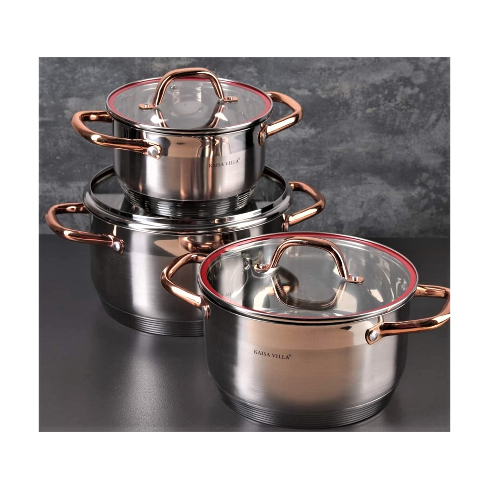 Kaisa Villa - Cookware Set - 6 Pcs - Silver