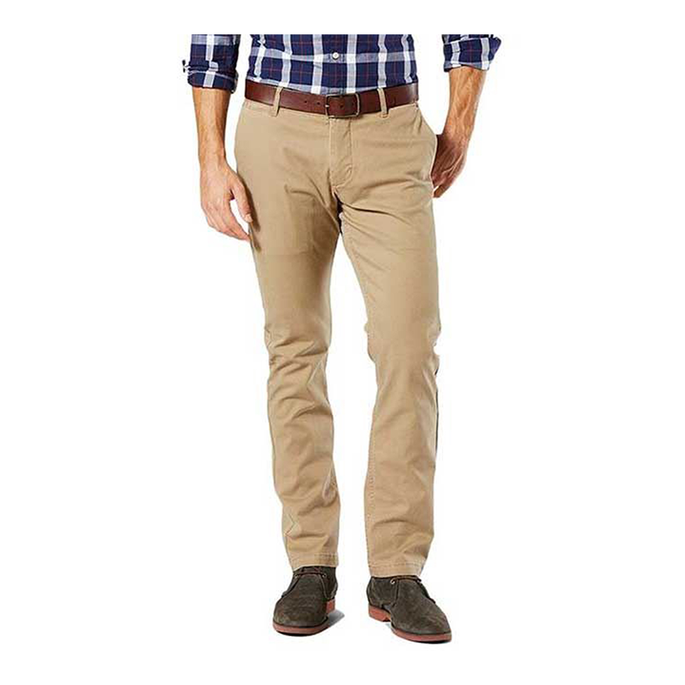 Cotton Chinos Gabardine Pant For Men - Khaki - NZ-3098