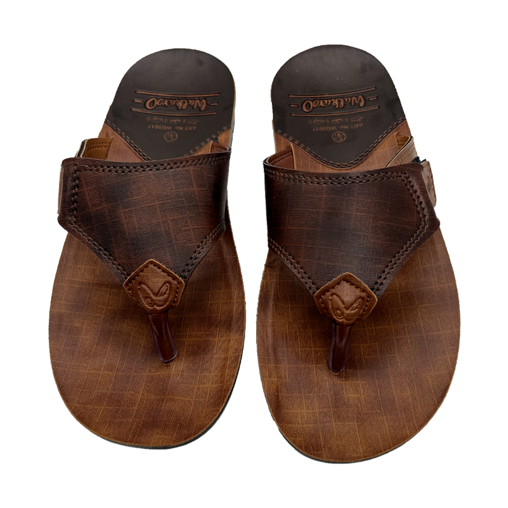 Walkaroo Brown Tan Sandal For Gents WG5017BRN - Brown Tan