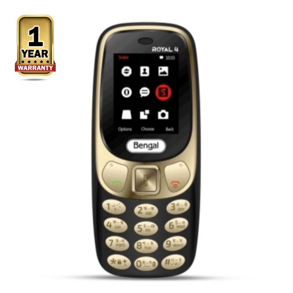 Bengal Royal 4 Feature Phone - Black and Golden