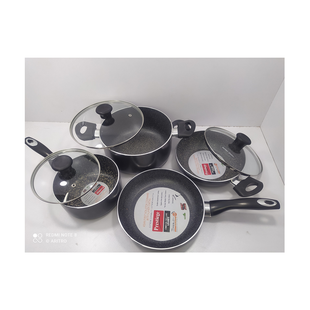 Prestiege Granite Coated Induction Cookware Set - 7 Pcs