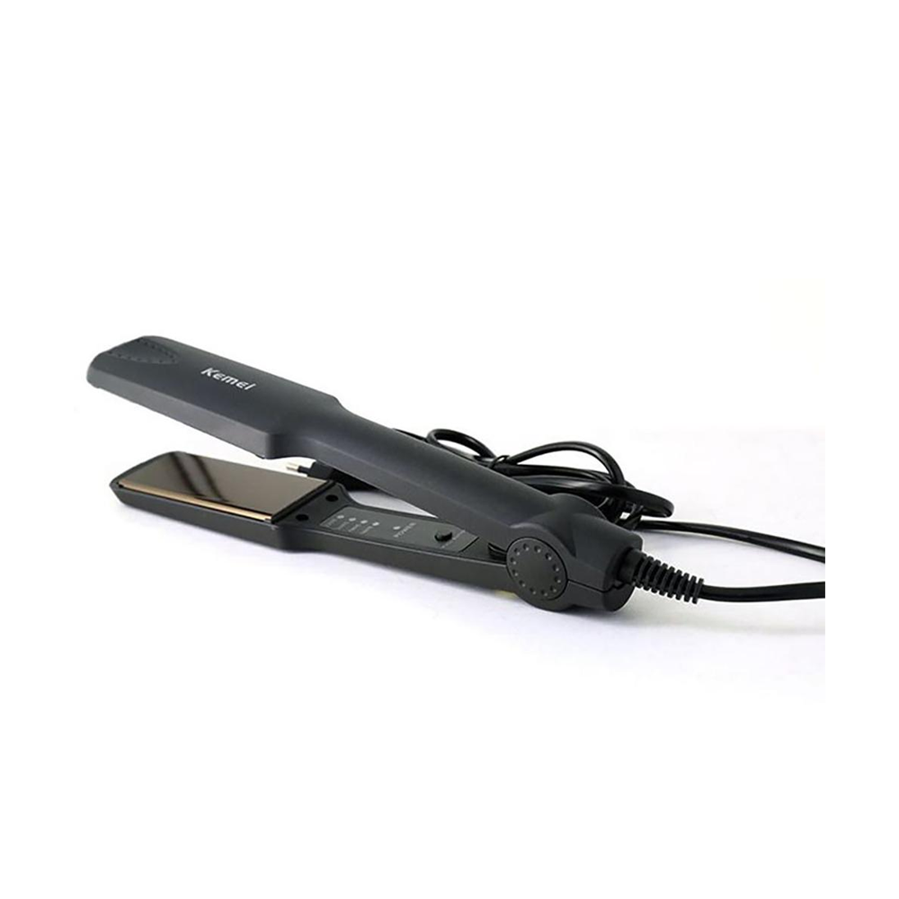 Kemei KM 329 Professional Hair Straightener for Women - Black