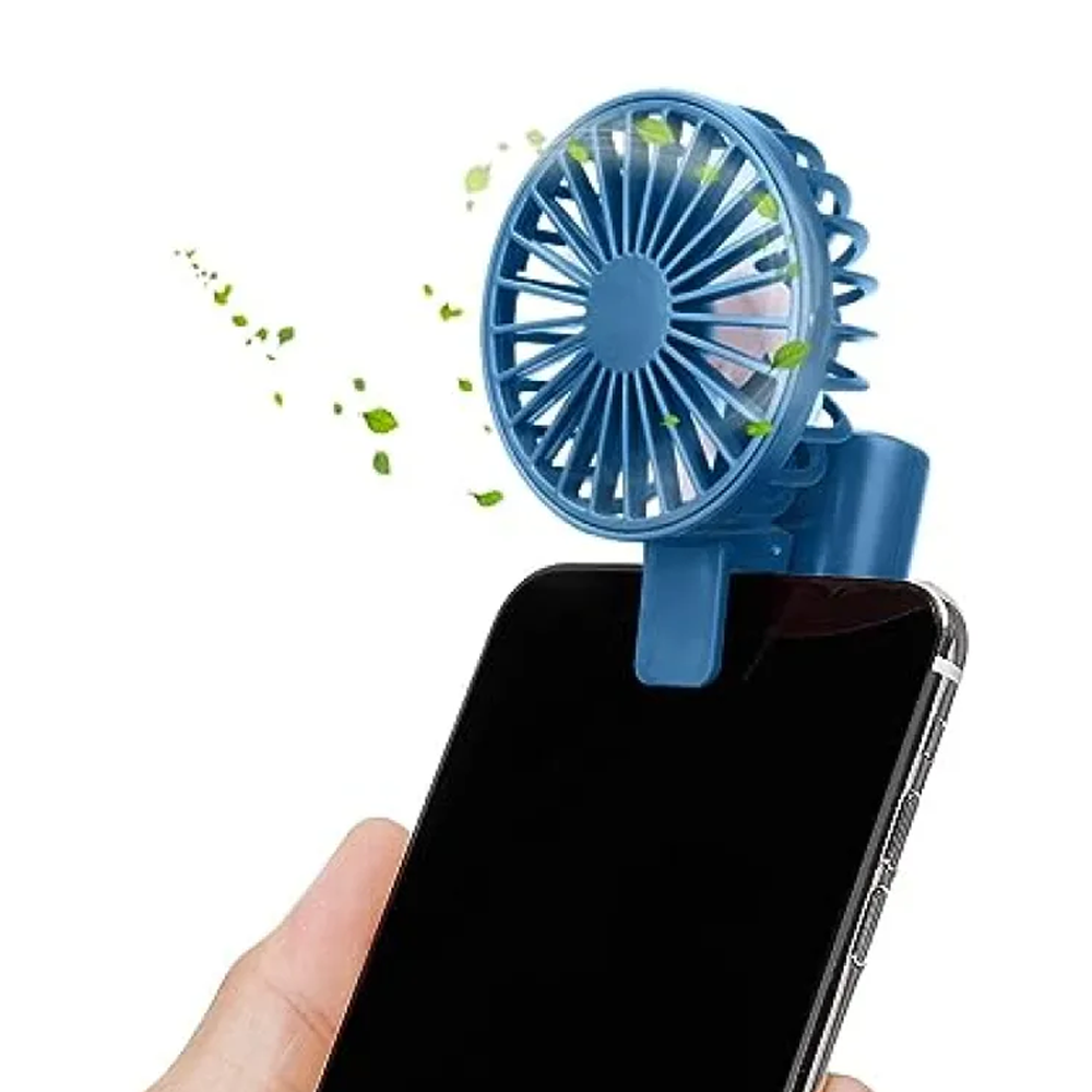 Handheld V-1 Clip-on Phone Laptop Mini Powerful Personal Portable Fan - Blue