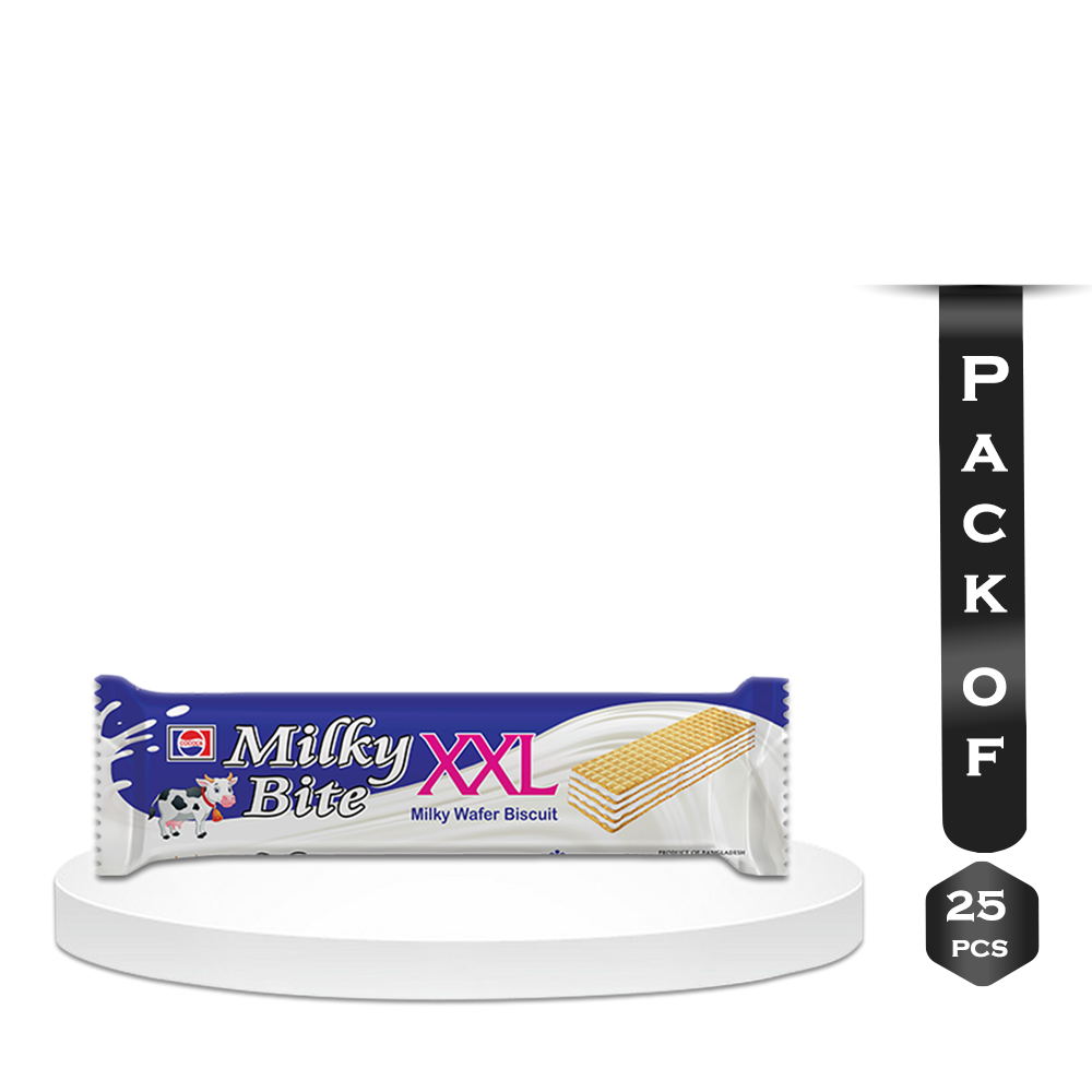 Pack of 25 Pcs Milky Bite XXL Milky Wafer Biscuit - 30gm 