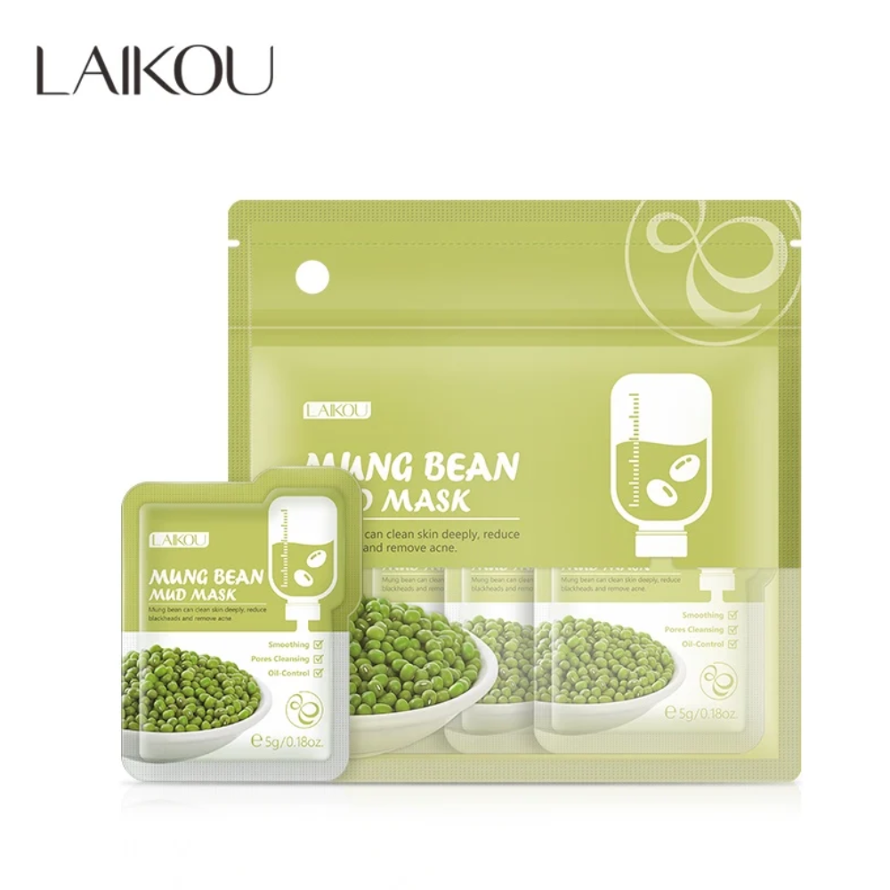 Laikou Mung Bean Mud Mask - 5gm x 12 Pcs - LB165