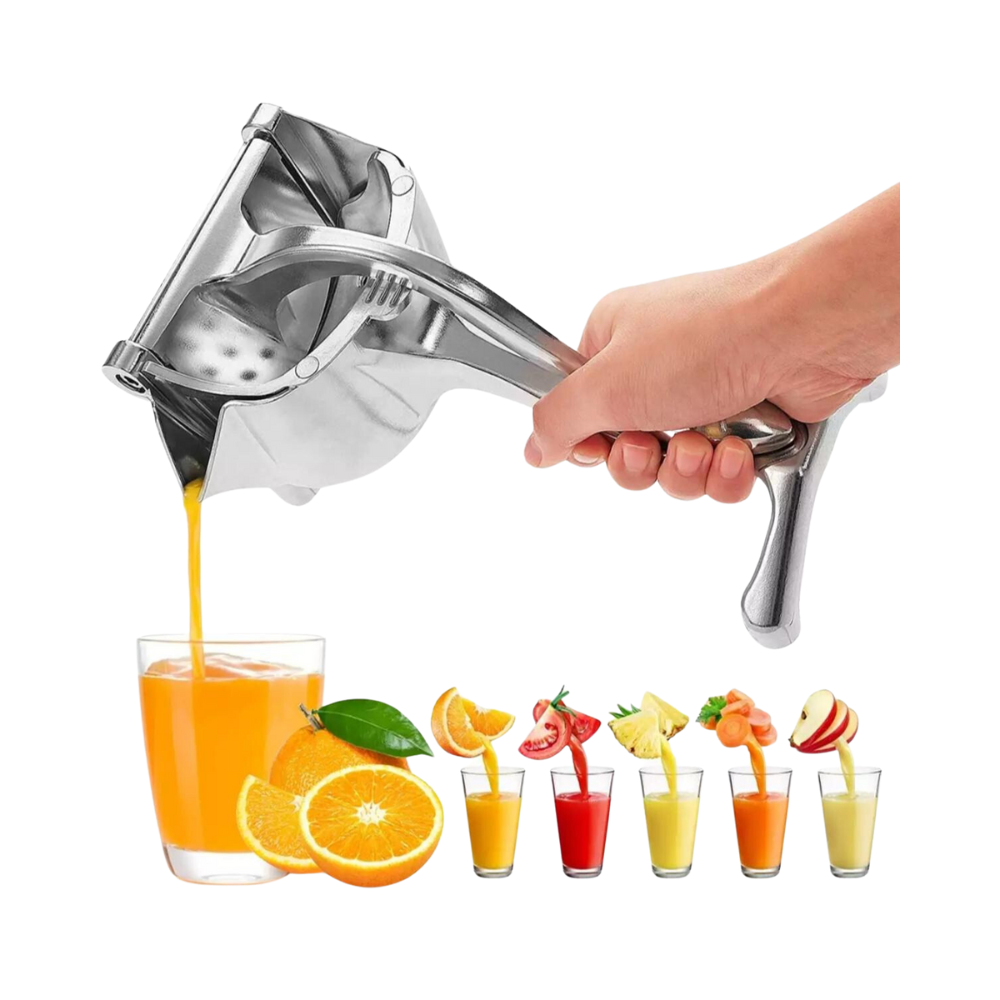 Aluminum Steel Multifunctional Manual Hand Juice Squeezer - Silver