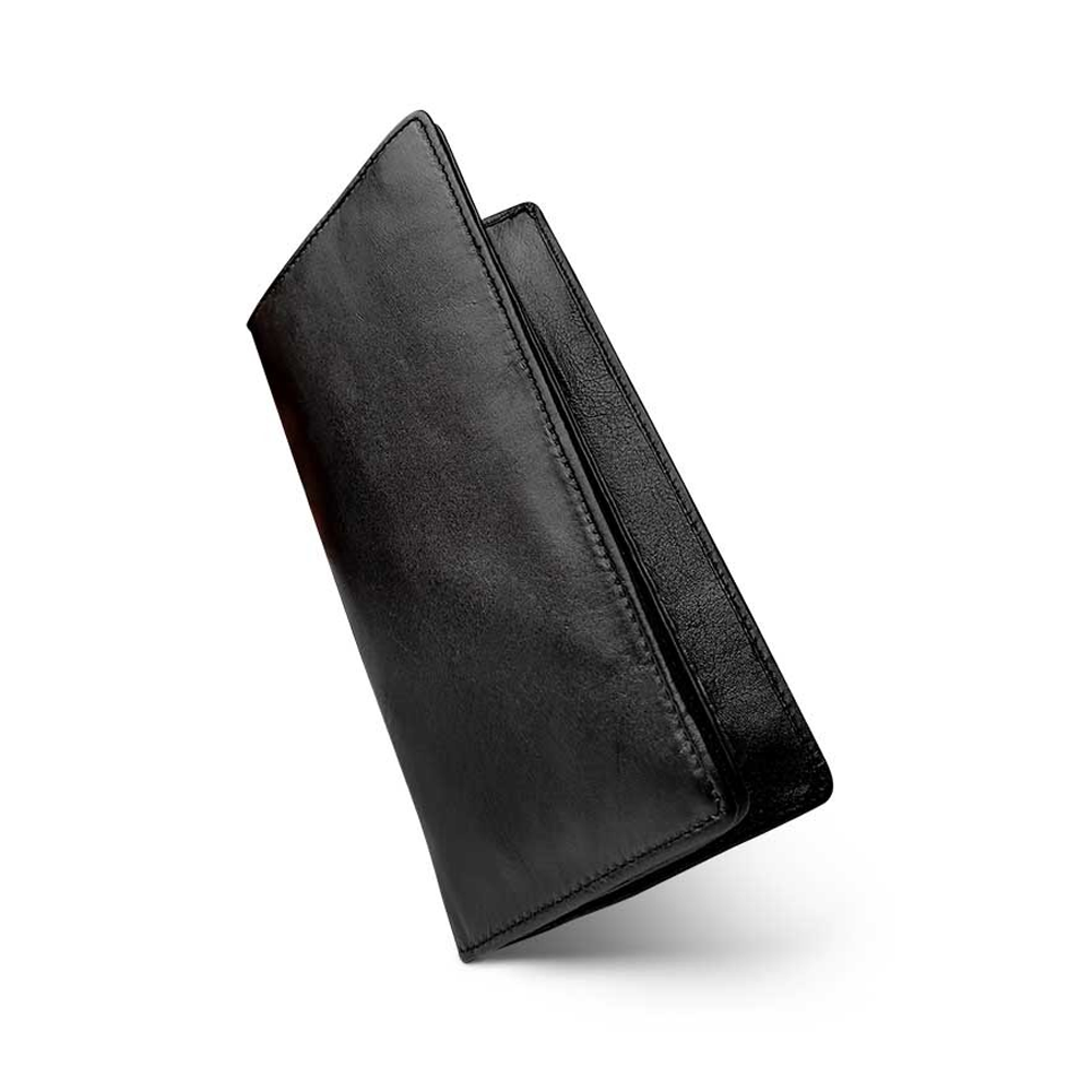 Leather Long Wallet For Men - LW -1025 - Black
