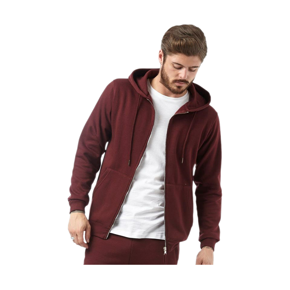 Fleece Full Sleeves Hooddie for Men - Maroon - HJM -03