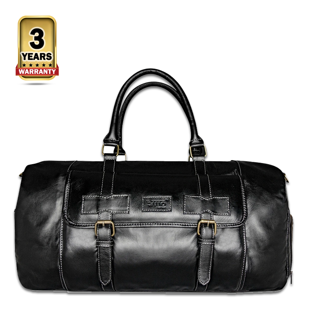 Leather Travel Bag - TB -1004 - Black