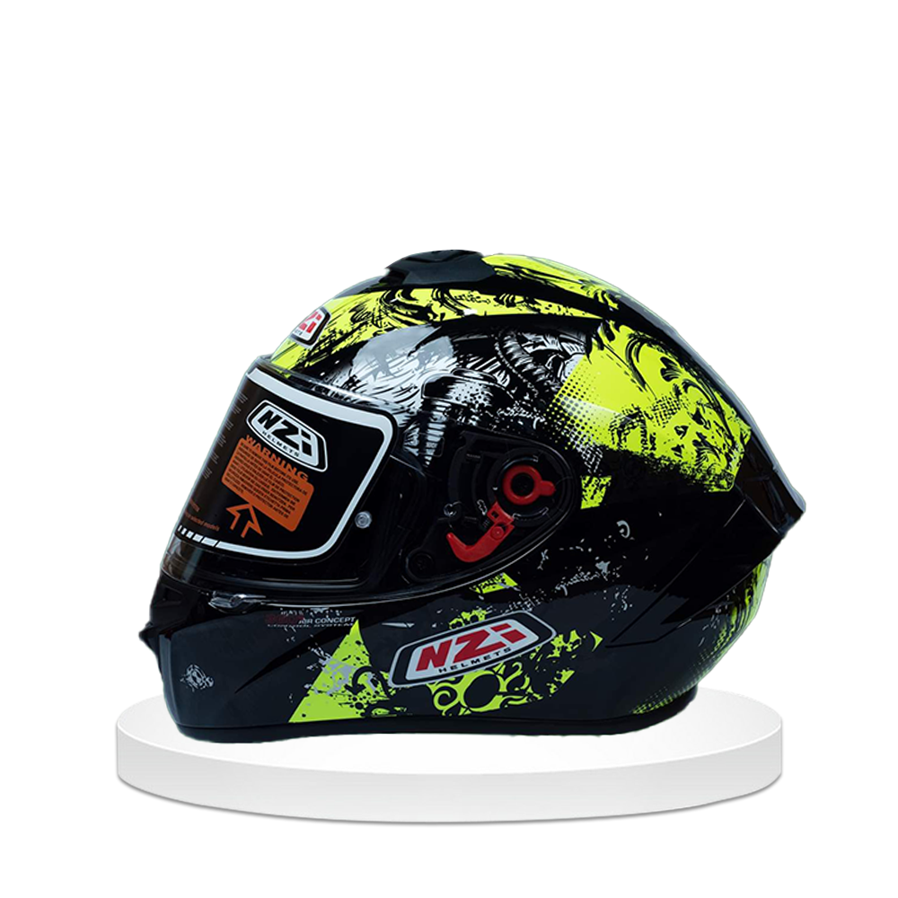 Trendy Jungle Full Face Helmet - Black & Yellow