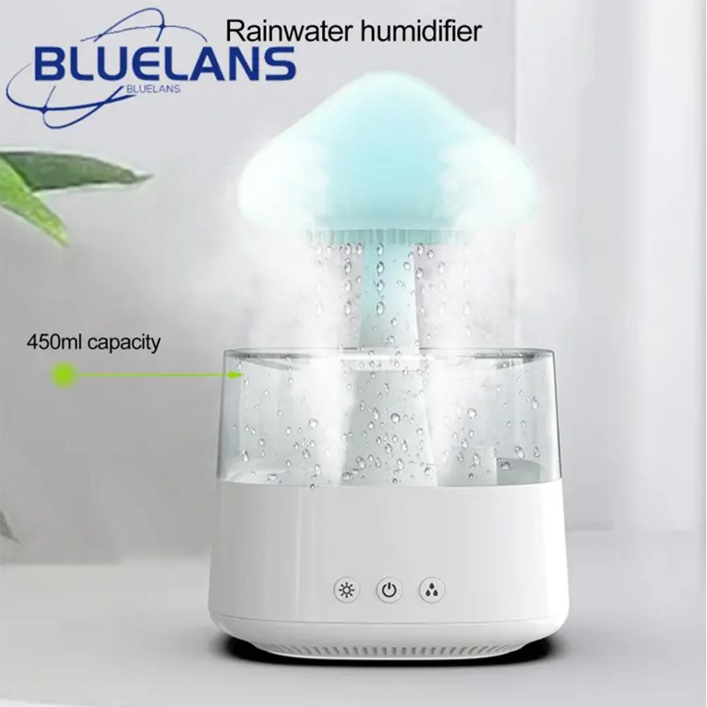 Raining Cloud Humidifier Diffuser with Color Changing - White