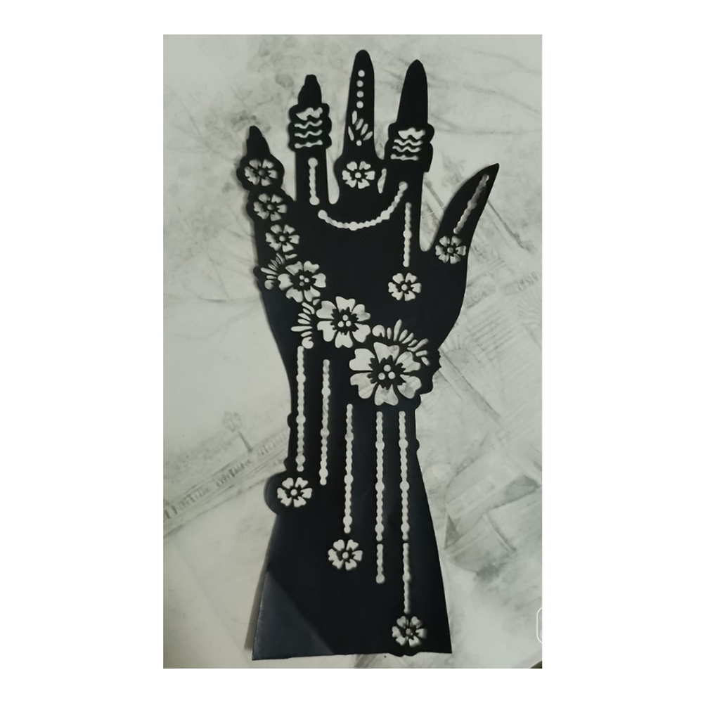 Mehedi Henna Hand Stencil Sticker For Women