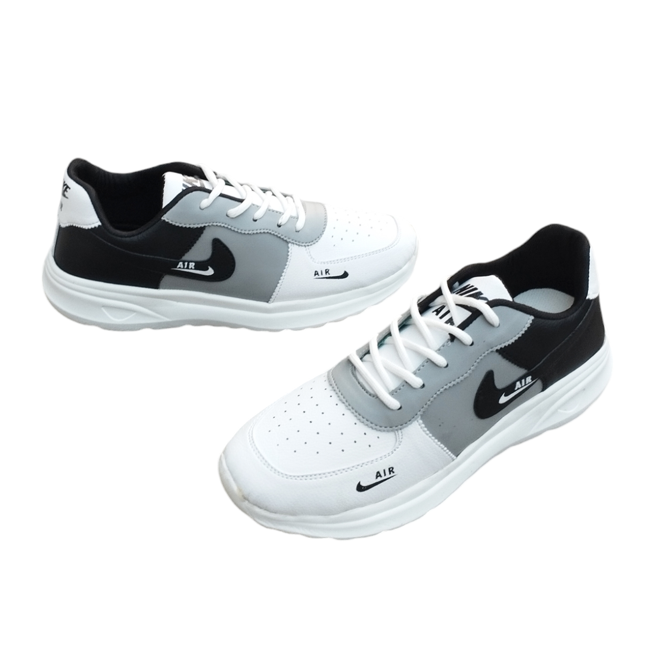 Sport Pu Leather Sneakers  For Men - Black - N4