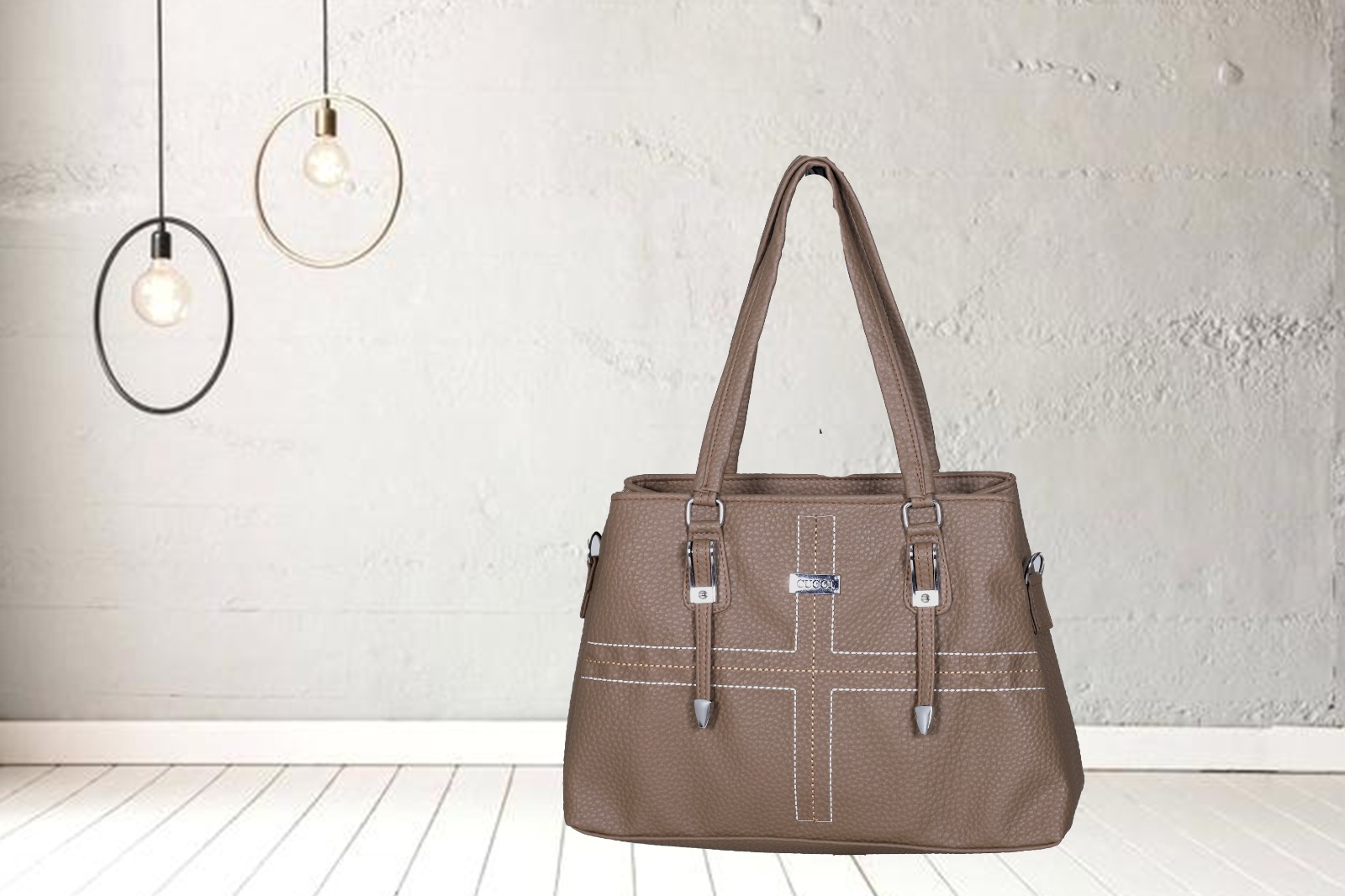 Leather Ladies Bag For Women - Gray - RL-17