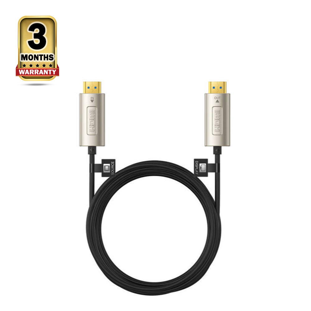 Baseus WKGQ050101 Optic Fiber HDMI to HDMI 4K Adapter Cable - Black