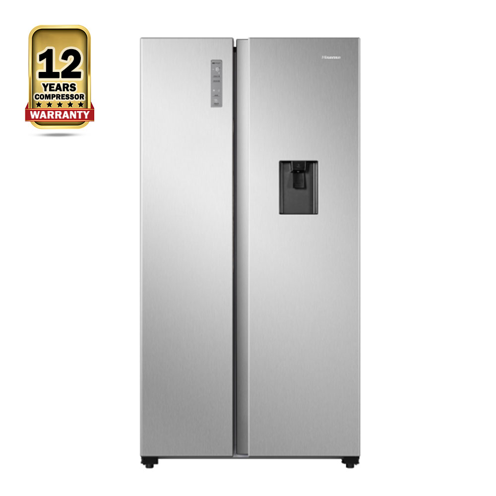 Hisense 519 L Side By Side Refrigerator - Silver
