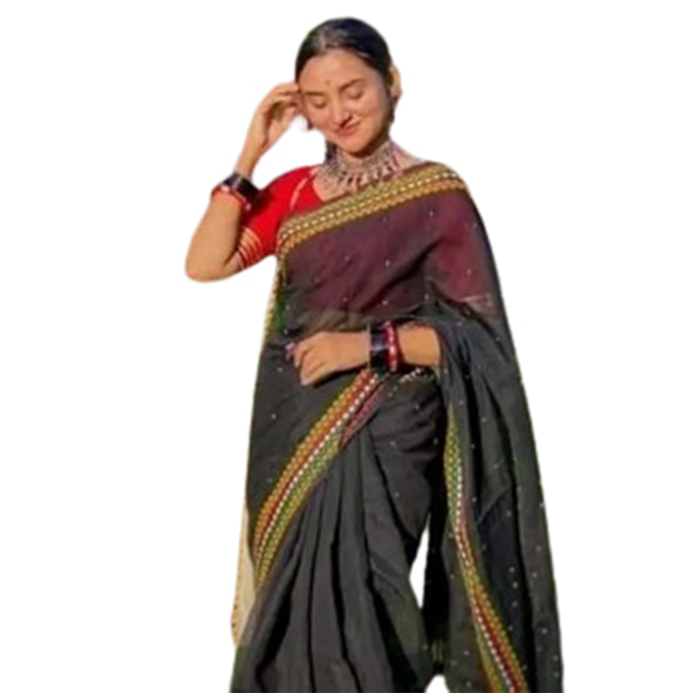 Cotton Saree with Blouse Piece For Women - Multicolor - SP-C04