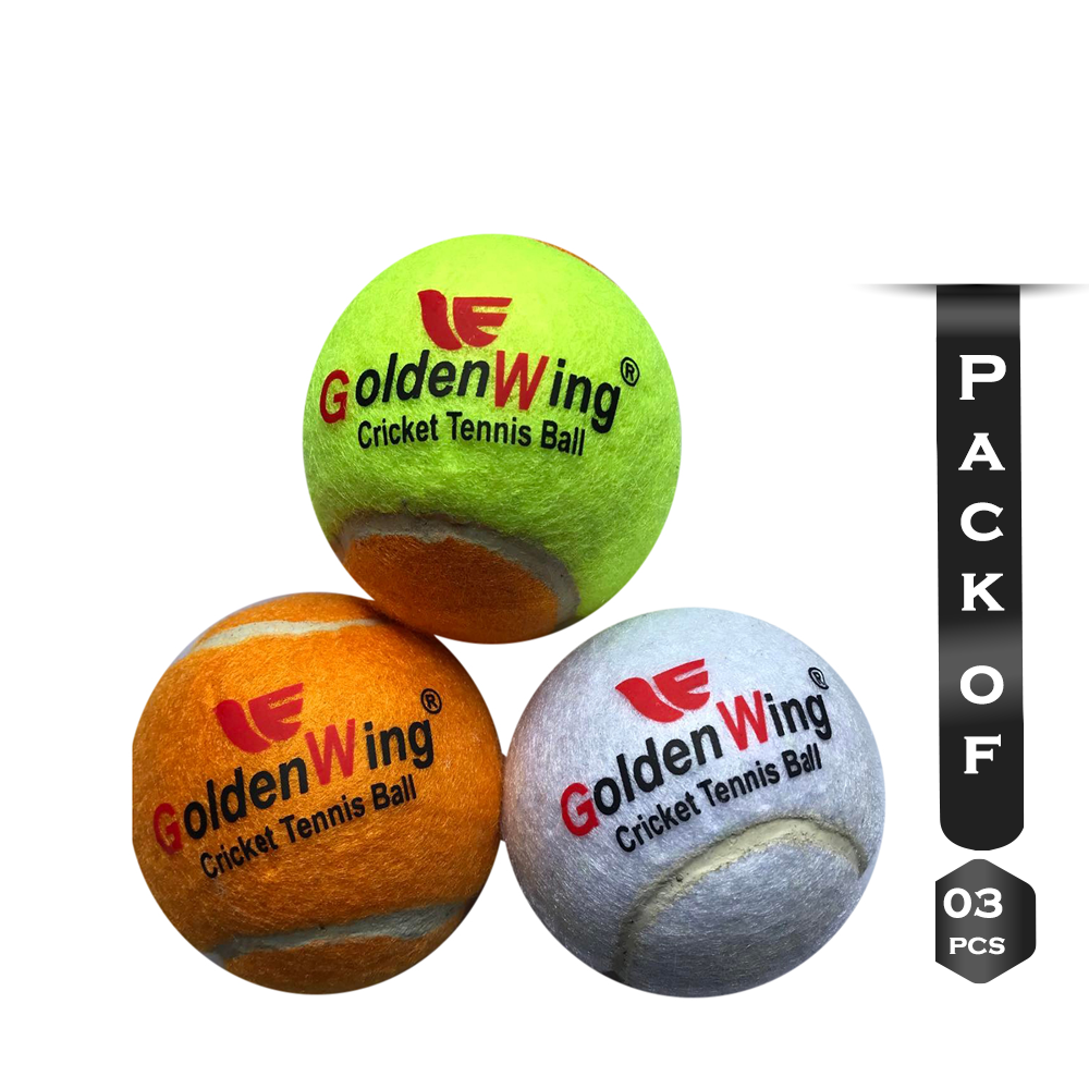 Pack of 3 Pcs Golden wing Tennis Ball 