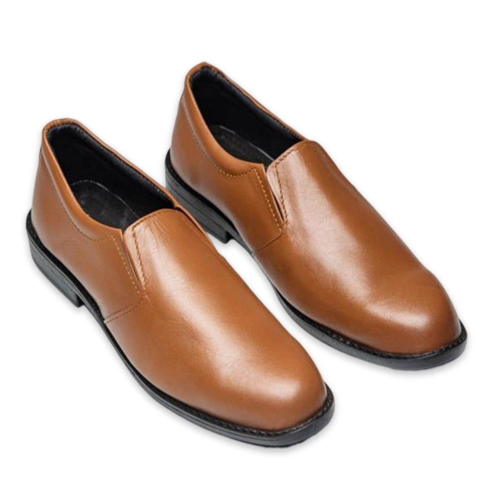 Paduka PU leather Formal Shoe for Men - Brown - PFS-104