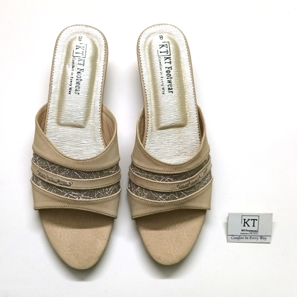 KT KTF L21 Casual Flat Sandal For Women - Cream