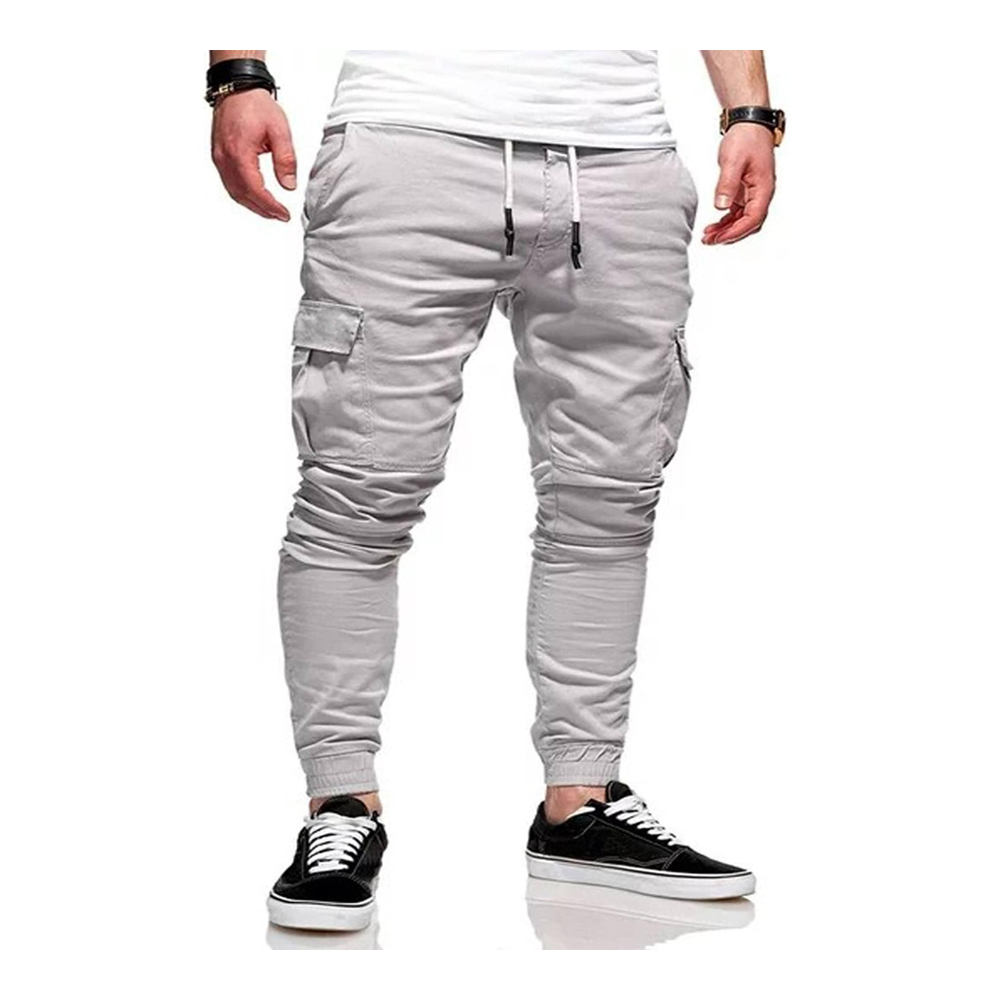 Cotton Joggers for Men - White