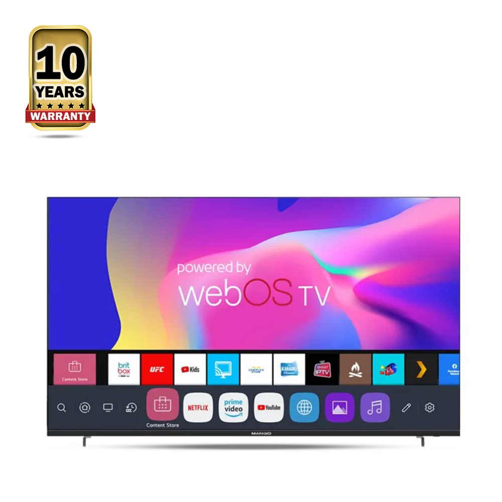 MANGO MG75FW1 Borderless LED Smart TV 4K Ultra HD Smart LED Television - 75 Inch - Black