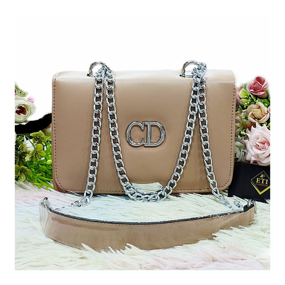 PU Leather Handbag for Women - Golden - EF016