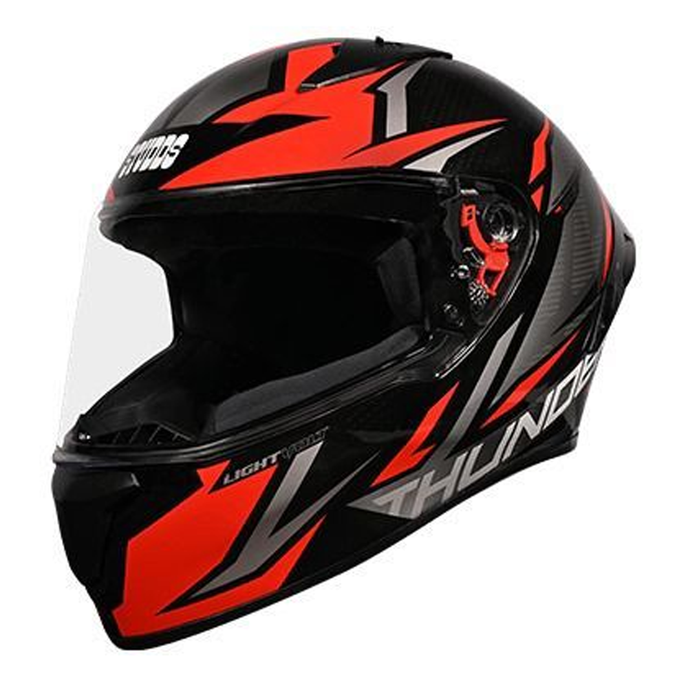 Studds Thunder Full Face Bike Helmet - Black and Red