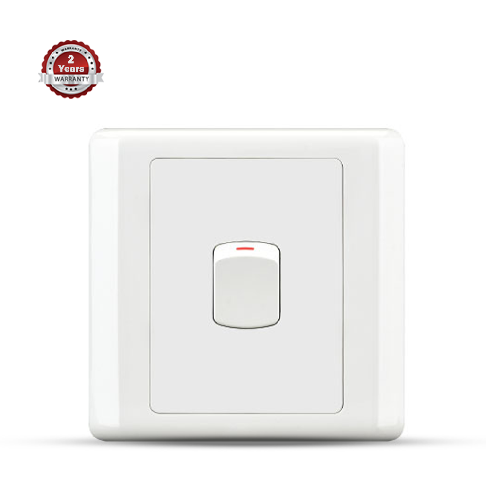 HEE Classic 1 Gang 1 Way Switch - White