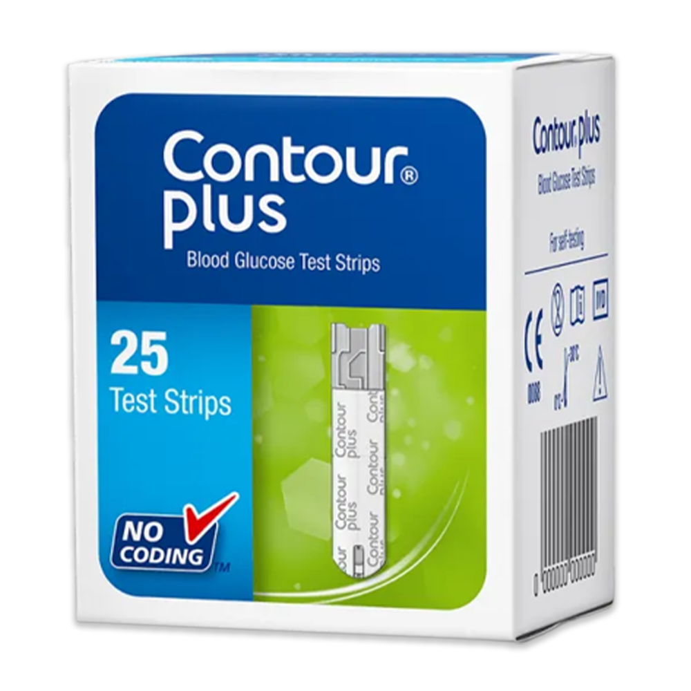 Contour Plus Blood Glucose Test Strip - 25pcs