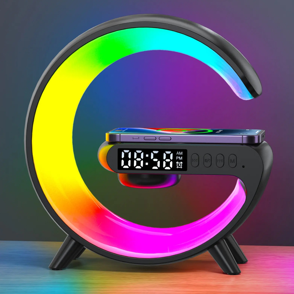 Multifunction RGB Wireless Charger Pad Stand With Speaker