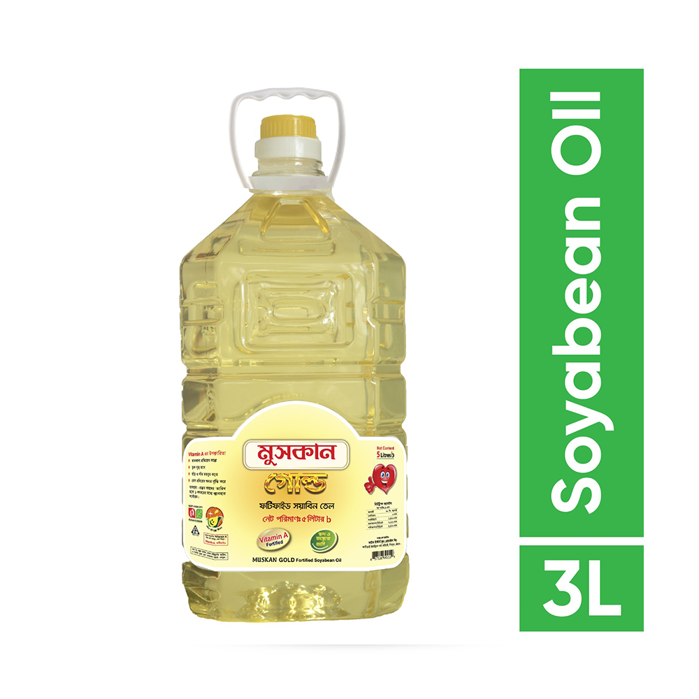 Muskan Gold Fortified Soybean Oil - 3 Litre