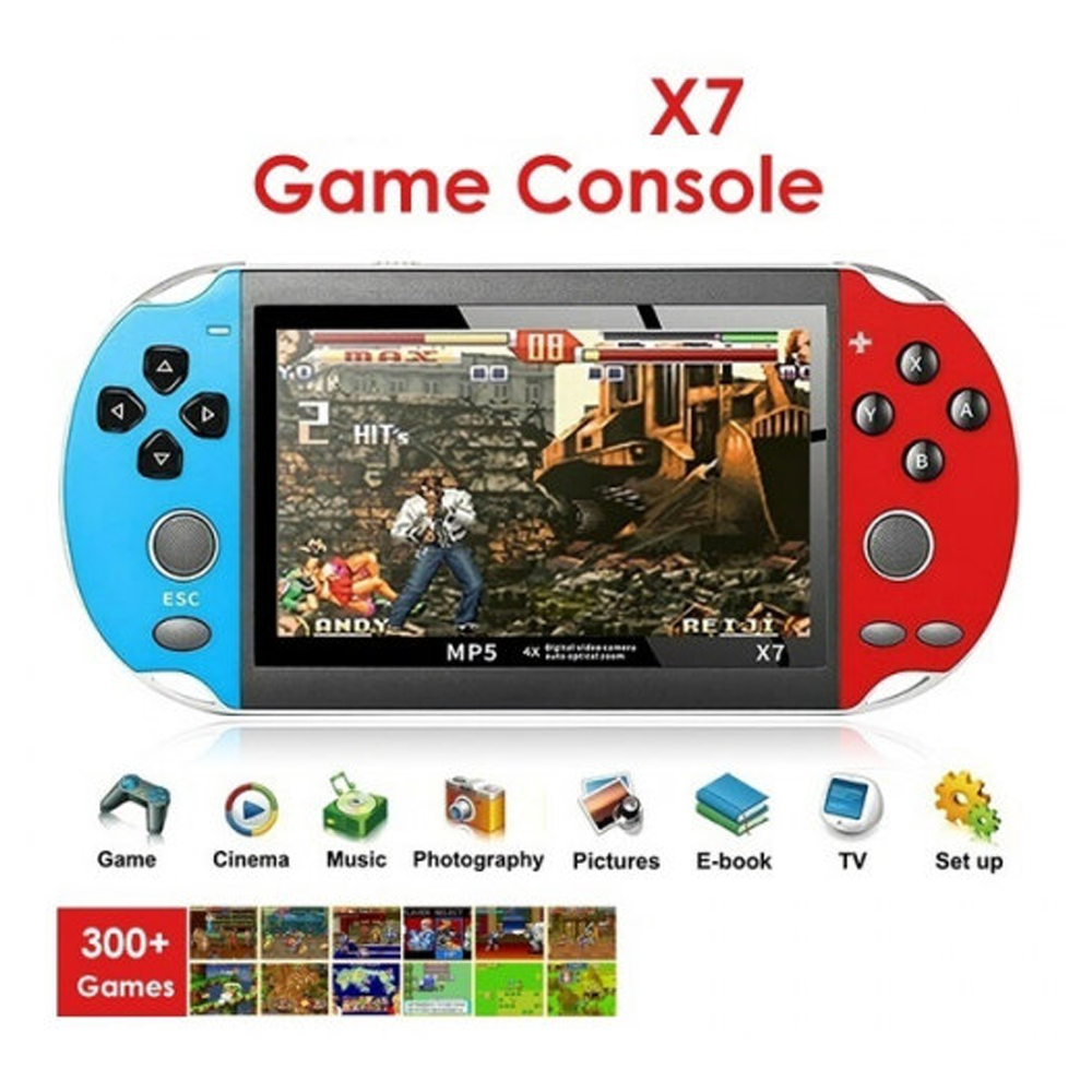 X7 Game Console - 5 Inch - Blue and Red