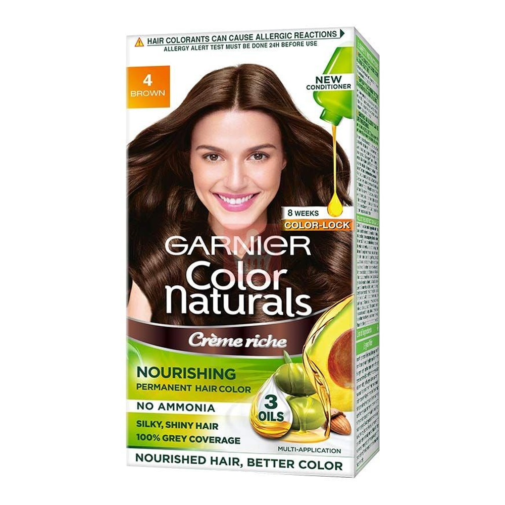Garnier Naturals Nourishing Permanent Hair Color - 4 Brown - 70ml