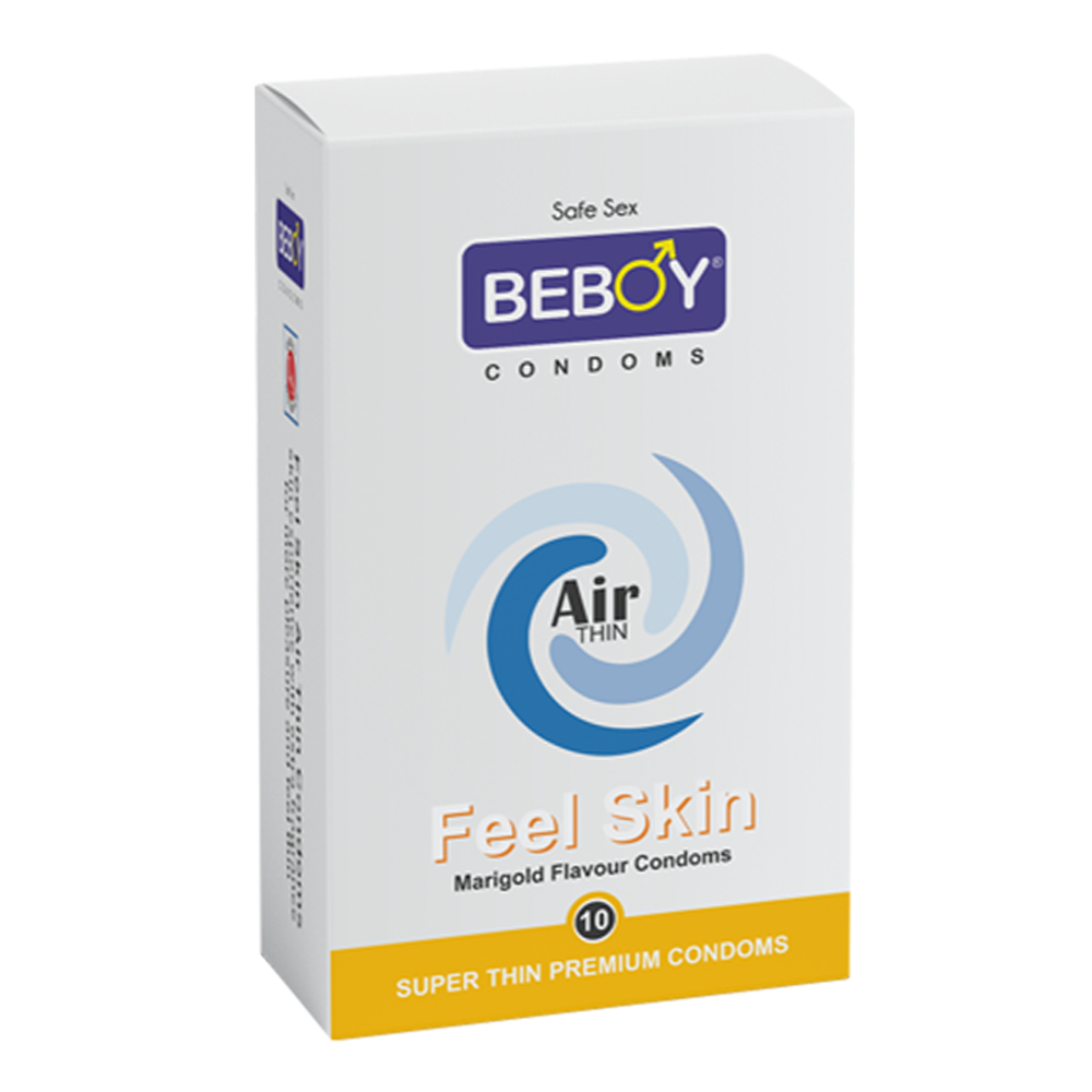 Beboy Air Thin Feel Skin Condom - Marigold - 10Pcs