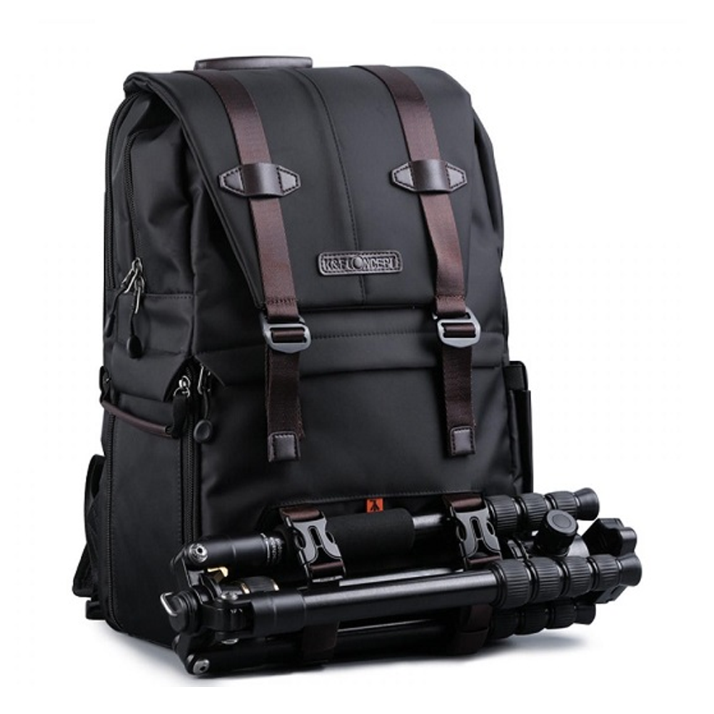 K&F Concept KF13.092 Multifunctional Waterproof Camera Backpack With Laptop Chamber - Black