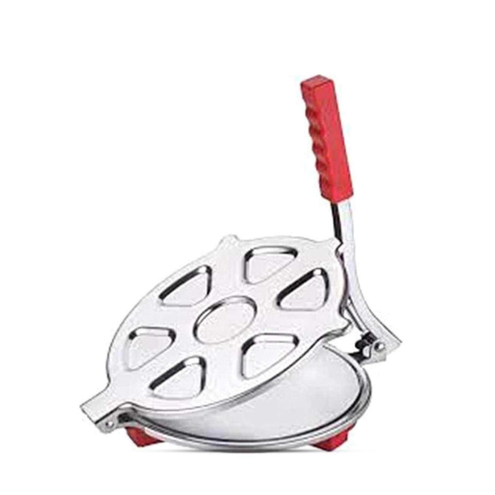 Jumbo Stainless Steel Manual Roti Maker - 8.5 Inch - Silver