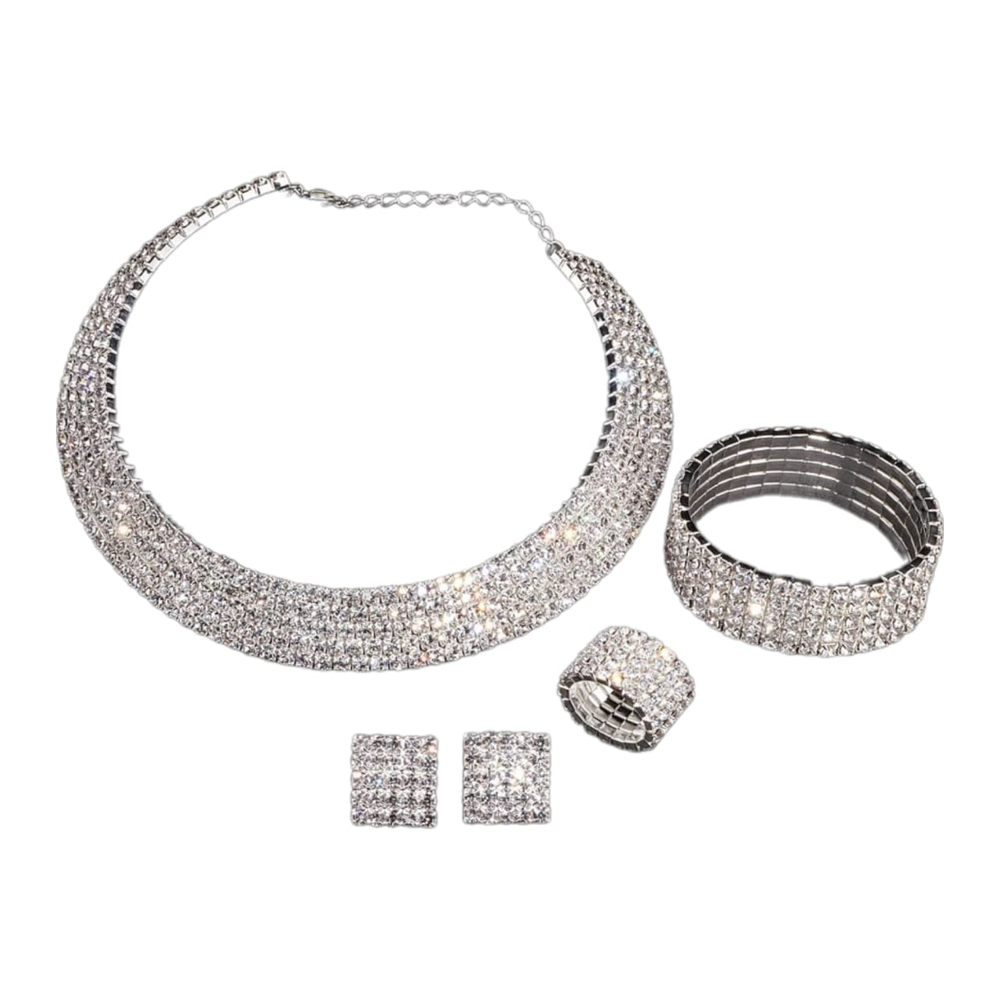 Crystal Jewelry Sets for Women - Silver