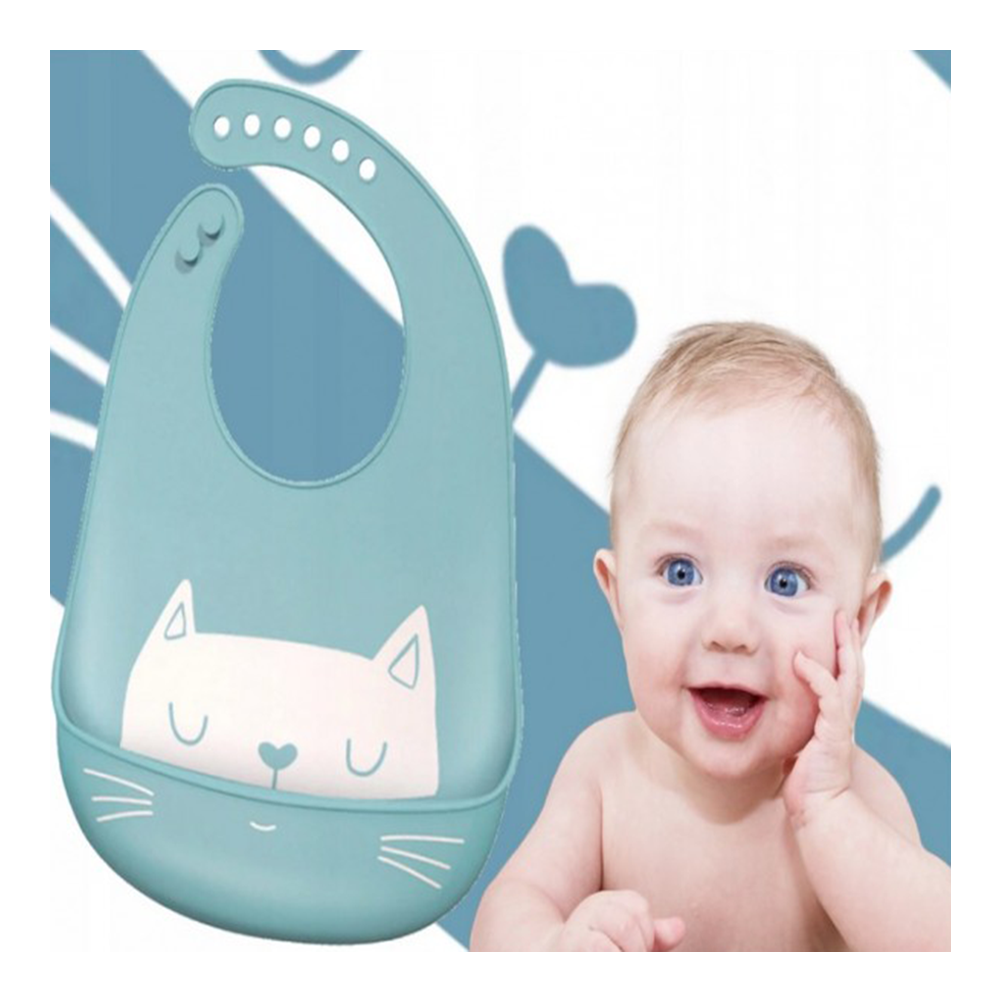 Silicone Waterproof Baby Bibs - Multicolor