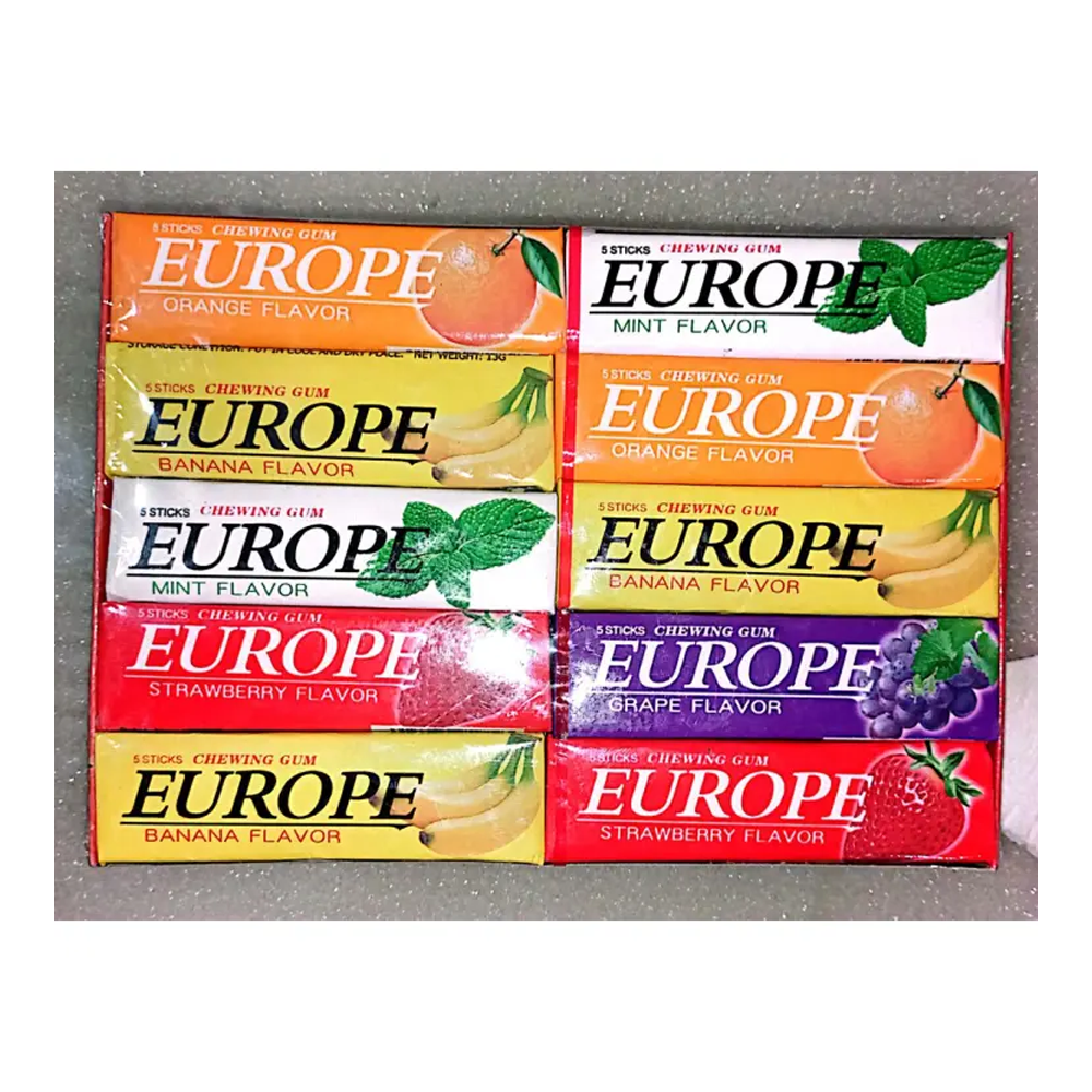 Europe Mix Flavors Chewing Gum - 1 Box