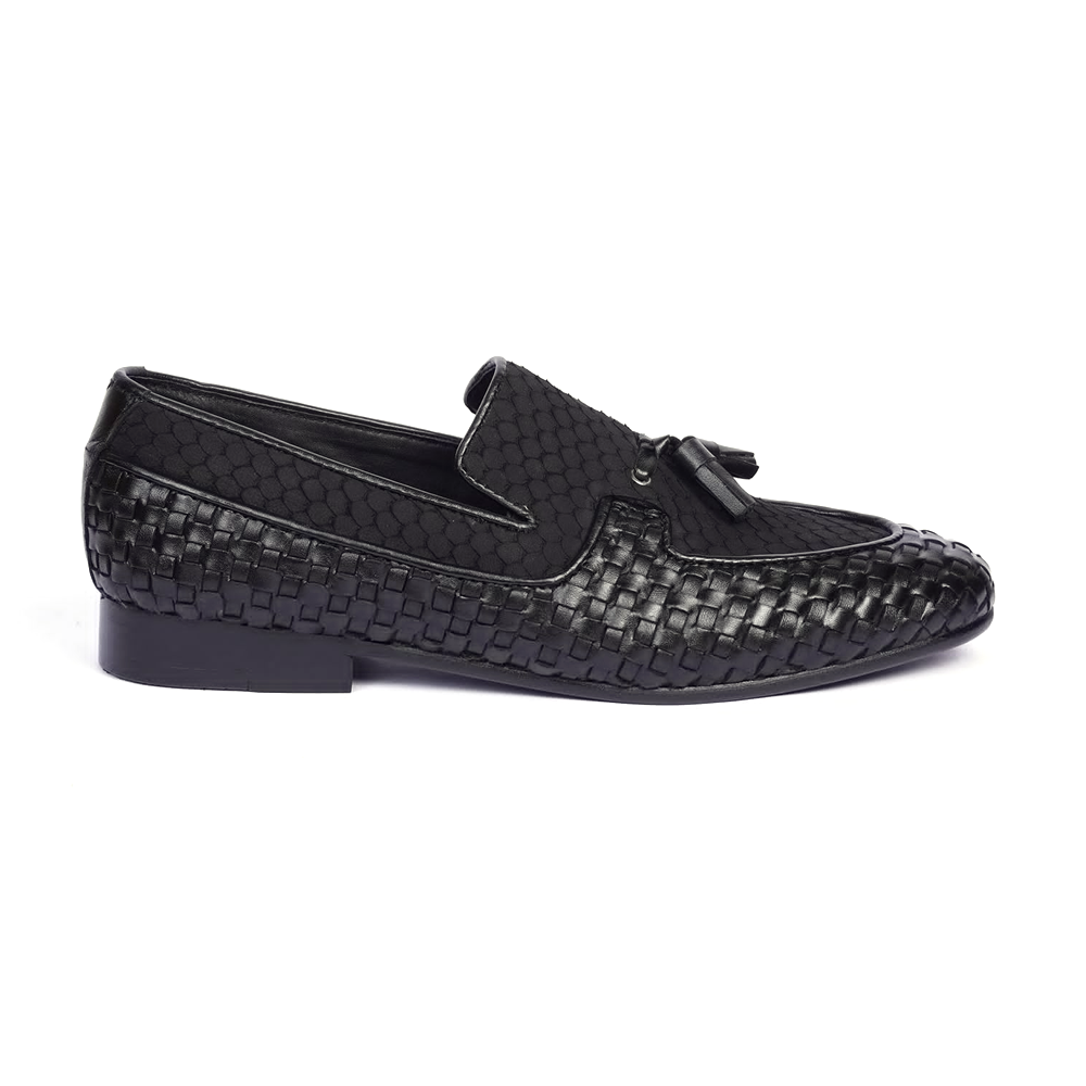 Regals Braided Shoes For Men - RFBT-Black 